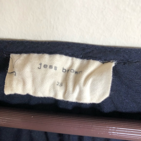 Jess Brown Puckered V Neck Cotton Tunic XS - Picture 5 of 7